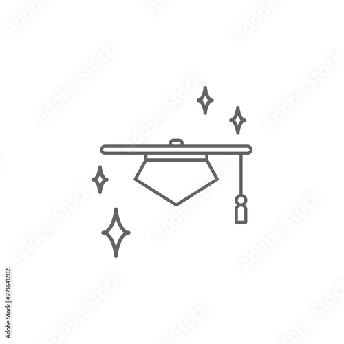 Justice judge outline icon. Elements of Law illustration line icon. Signs, symbols and vectors can be used for web, logo, mobile app, UI, UX