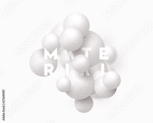 Light coloured Background with white balls, blur effect.