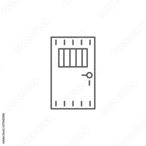 Justice prison outline icon. Elements of Law illustration line icon. Signs, symbols and vectors can be used for web, logo, mobile app, UI, UX