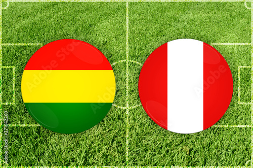 Illustration for Football match Bolivia vs Peru
