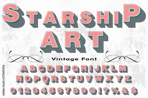 3d font handcrafted typeface vector  starship art