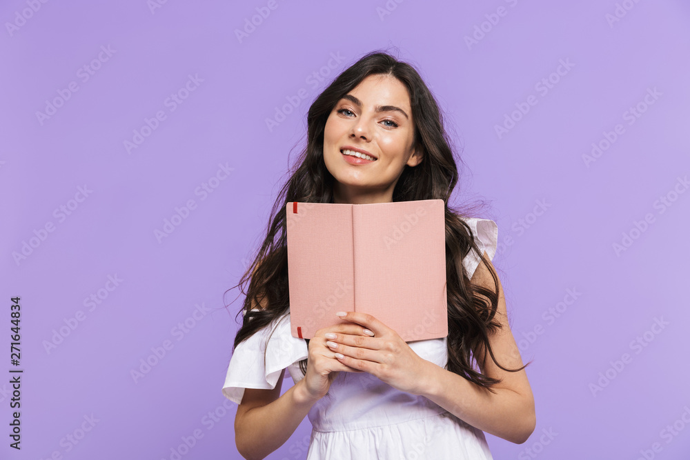 Beautiful young woman wearing summer outfit standing Beautiful young woman wearing summer outfit standing
