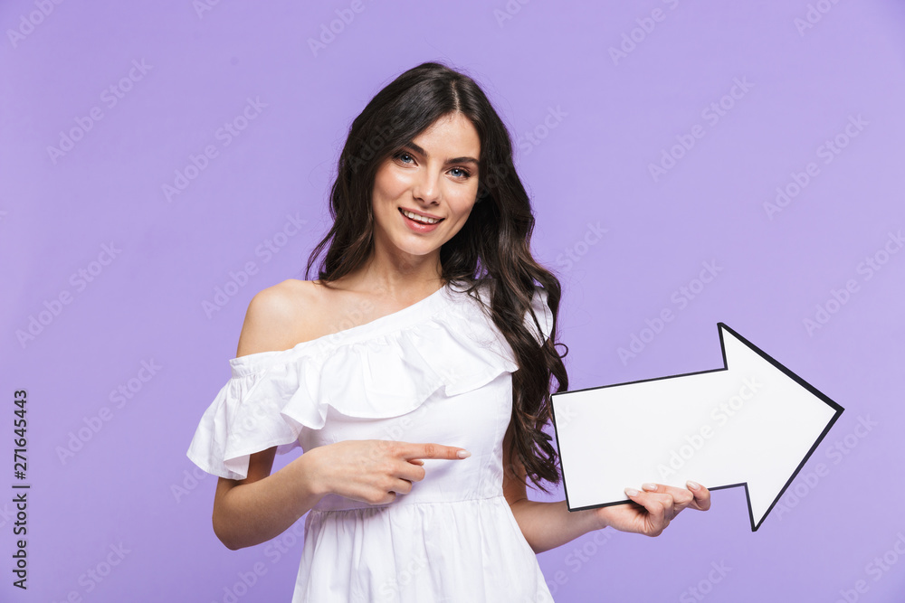 Beautiful young woman wearing summer outfit standing Beautiful young woman wearing summer outfit standing