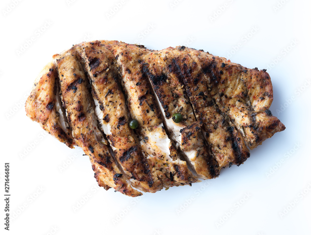 Chicken steak isolated on white background Chicken steak isolated on white background