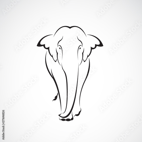 Vector of an elephant design on a white background. Wild Animals. Elephant logo or icon. Easy editable layered vector illustration.