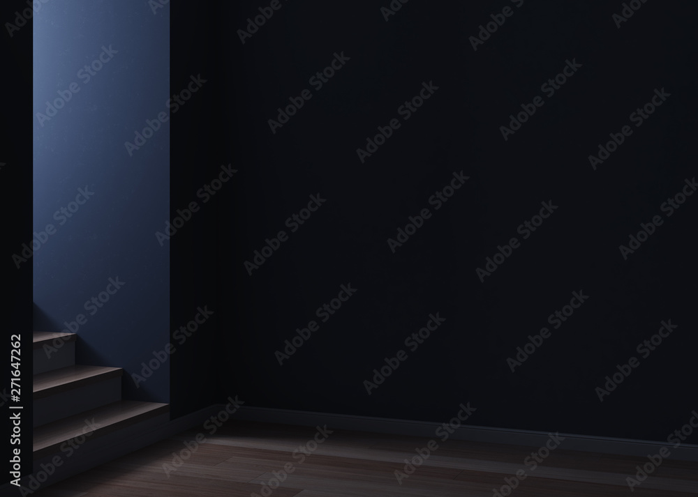 Modern house interior. Empty room. 3D rendering. Modern house interior. Empty room. 3D rendering.