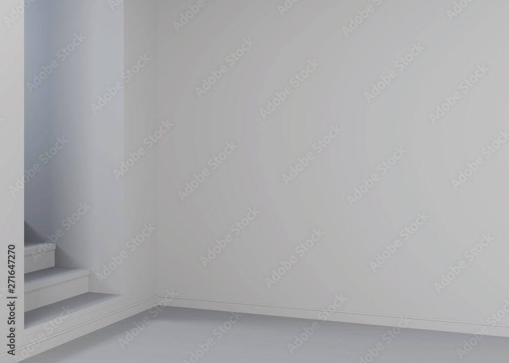 Modern house interior. Empty room. 3D rendering. Modern house interior. Empty room. 3D rendering.