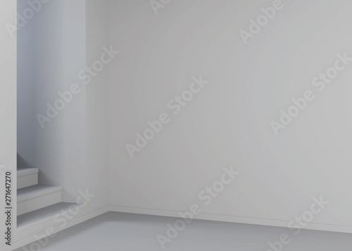 Fototapeta Naklejka Na Ścianę i Meble -  Modern house interior. Empty room. 3D rendering.