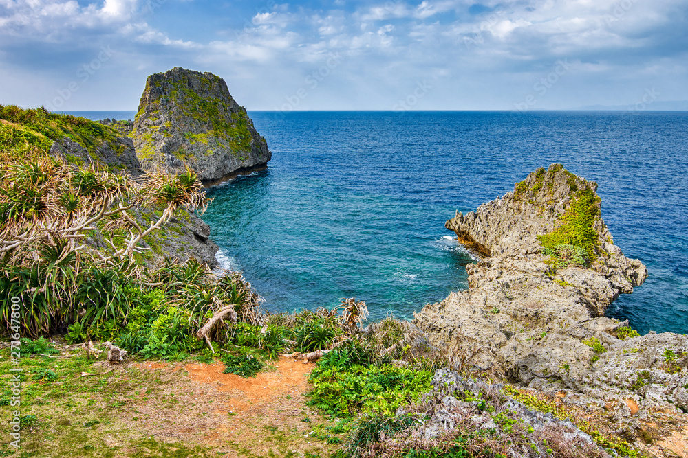 Beautiful coast of Okinawa island, Japan