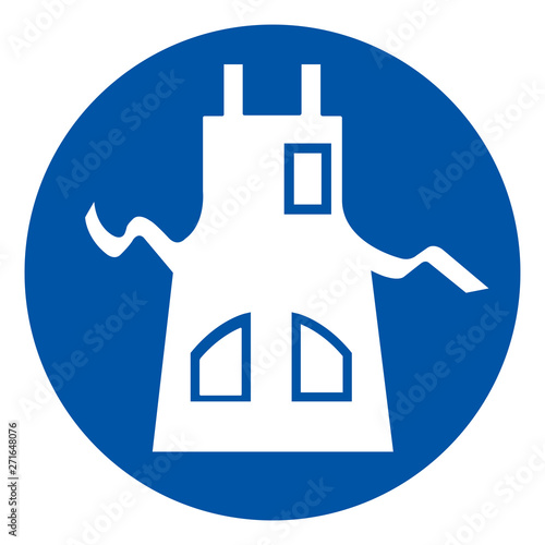 Wear Apron Symbol Sign, Vector Illustration, Isolate On White Background Label .EPS10