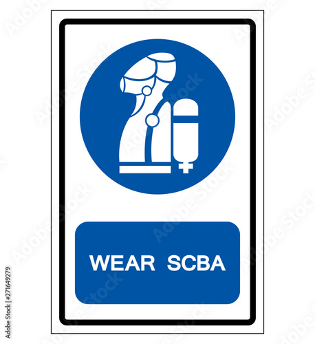 Wear SCBA Symbol Sign, Vector Illustration, Isolate On White Background Label .EPS10