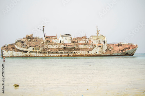 Ship wreck in Jeddah arabian Sea 