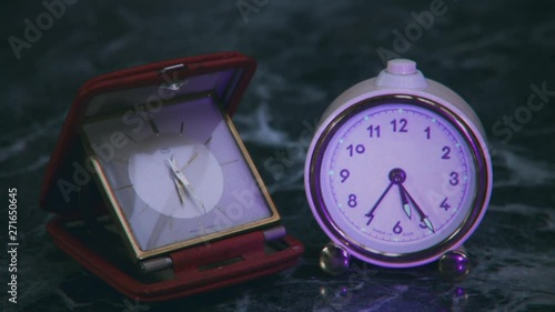 Showing the effect of UV light on radium clocks