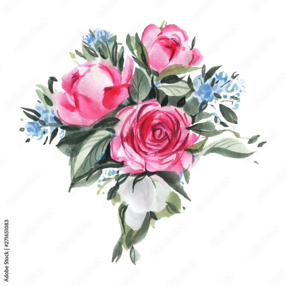 Watercolor flowers Watercolor flowers