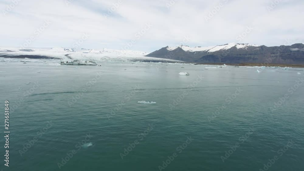 Glacial lake in Iceland, aerial Glacial lake in Iceland, aerial