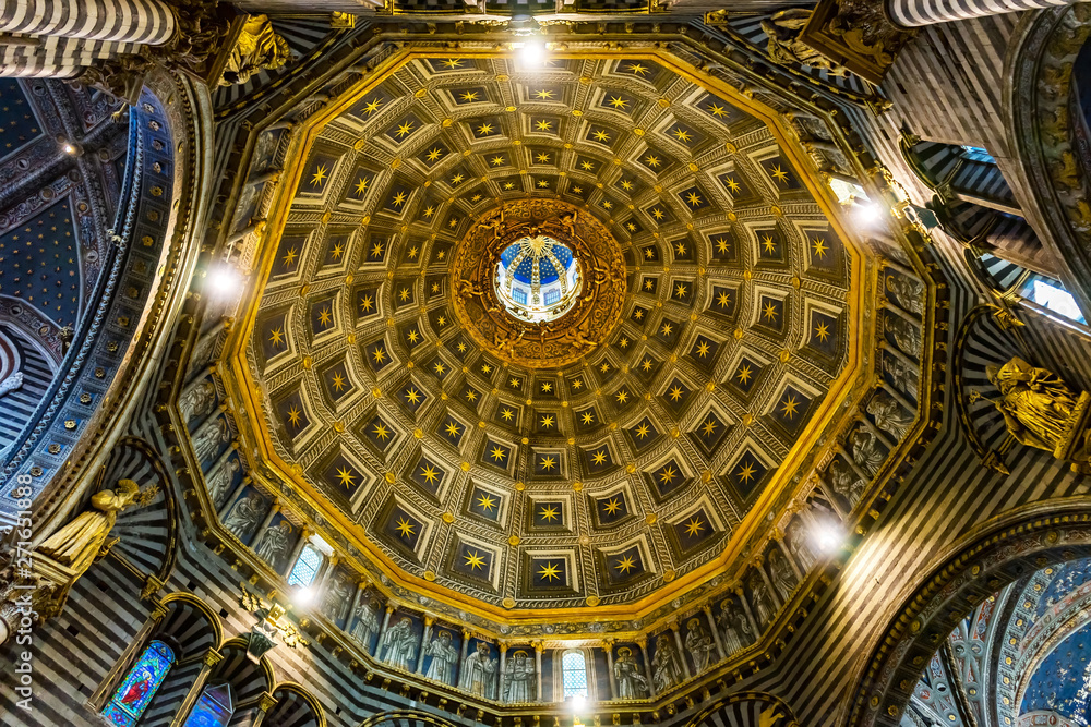 Goden Dome Cathedral Siena Italy