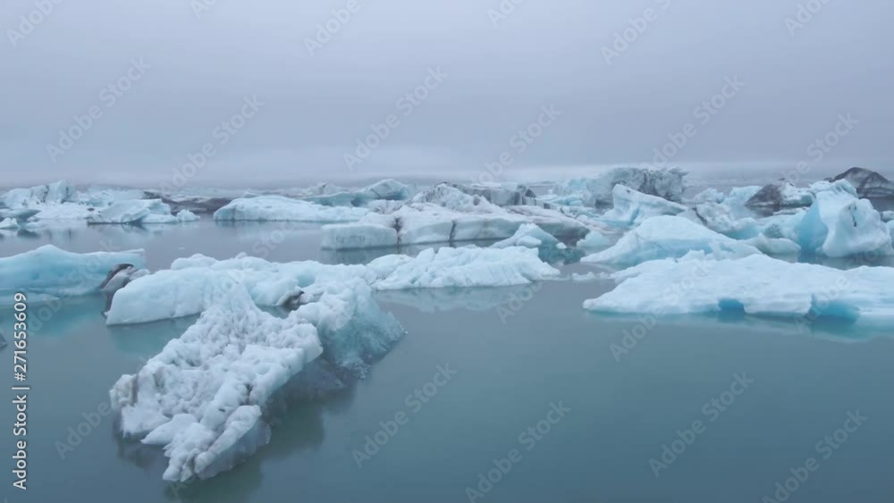 Floating Iceland glacier, aerial Floating Iceland glacier, aerial