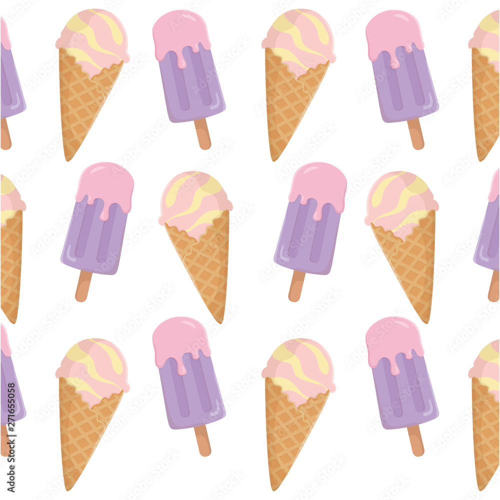 Isolated popsicle and ice cream background Isolated popsicle and ice cream background