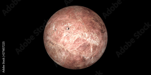 Makemake dwarf planet space black background