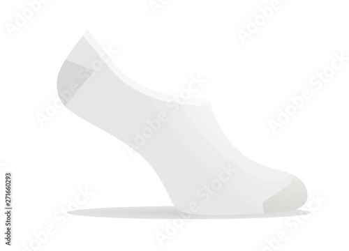 White short sock. vector illustration