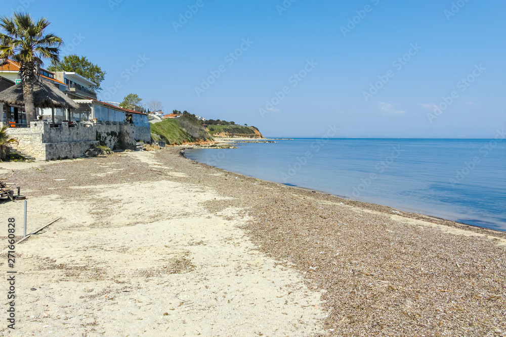 Panorama of town of Nea Fokea, Kassandra, Chalkidiki, Central Macedonia, Greece