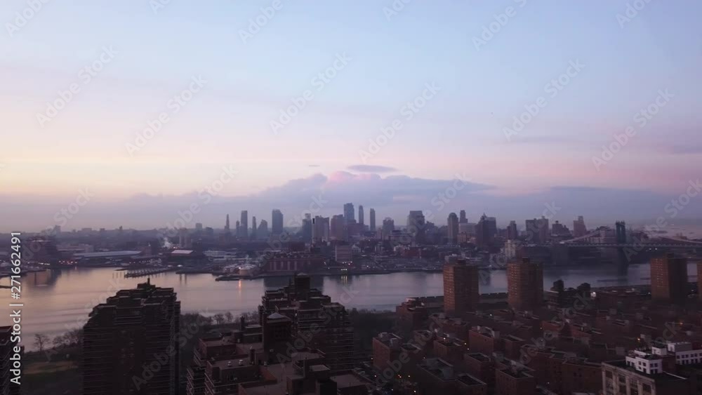 Panning aerial, downtown New York City Panning aerial, downtown New York City
