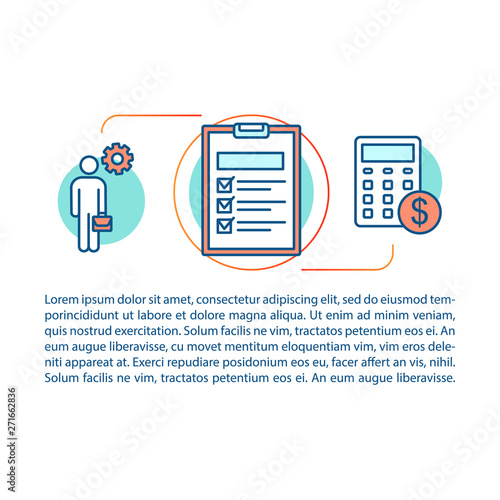 Program for entrepreneurs article page vector template