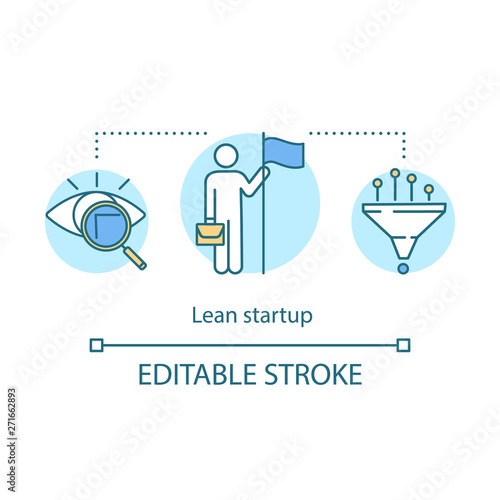 Lean startup concept icon