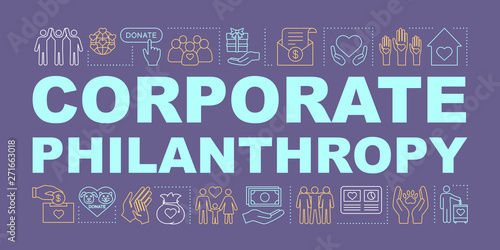 Corporate philanthropy word concepts banner photo