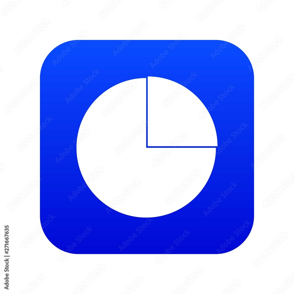 Graphs chart statistic icon digital blue for any design isolated on white vector illustration Graphs chart statistic icon digital blue for any design isolated on white vector illustration
