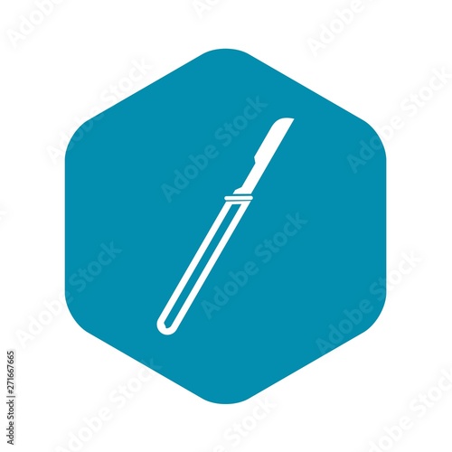 Scalpel icon. Simple illustration of scalpel vector icon for web