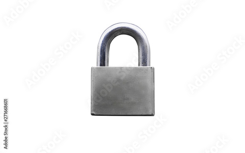silver Lock on white background
