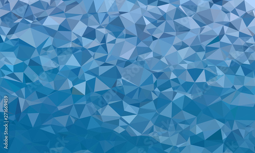 Abstract polygon blue graphic pattern composed of triangles. Vector graphic wallpaper.