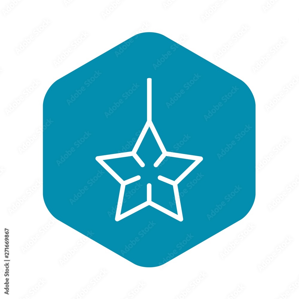 Xmas star toy tree icon. Outline xmas star toy tree vector icon for web design isolated on black background Xmas star toy tree icon. Outline xmas star toy tree vector icon for web design isolated on black background