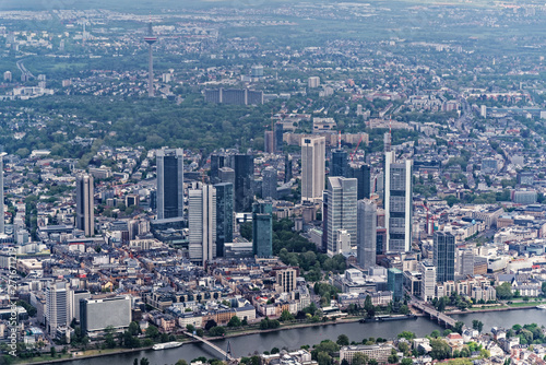 Aerial view on the city center of Frankfurt am Main, Germany