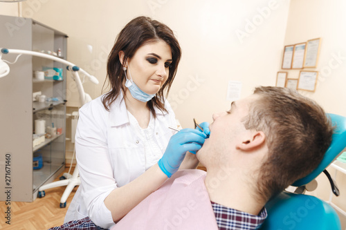 Dentist and patient in the doctor's cabinet