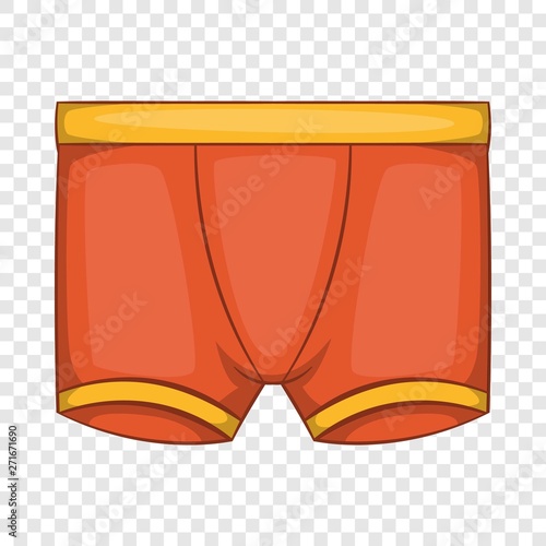 Orange men boxer briefs icon. Cartoon illustration of orange men boxer briefs vector icon for web