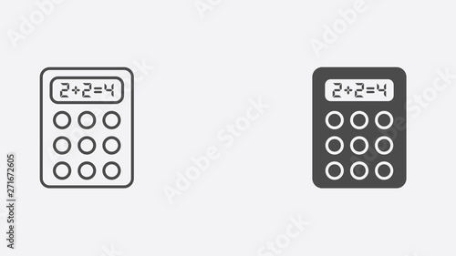 Calculator vector icon sign symbol