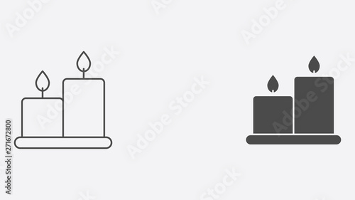 Candle vector icon sign symbol