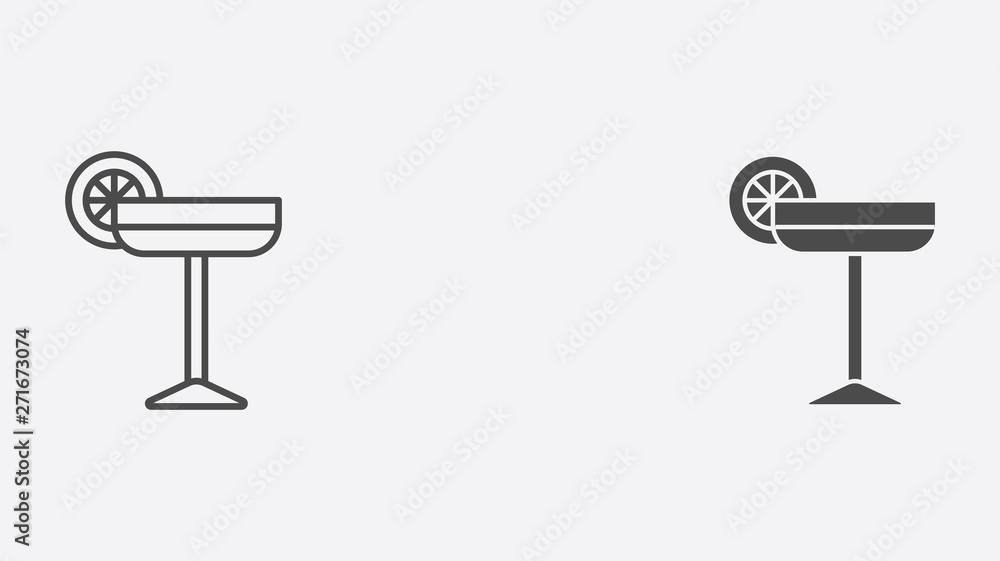 Cocktail vector icon sign symbol Cocktail vector icon sign symbol