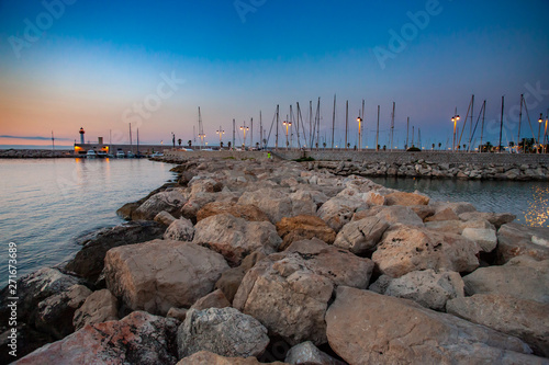 Yearly morning and Sunrise in Mentona marina