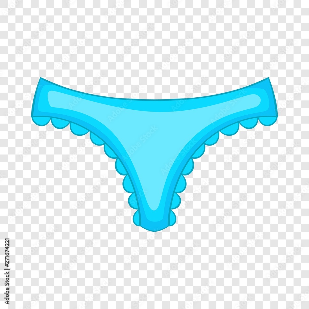 Blue female cotton panties icon isolated Vector Image