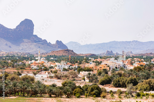 Misfat al Abriyyin and mountains, Ad Dakhiliyah, Oman photo