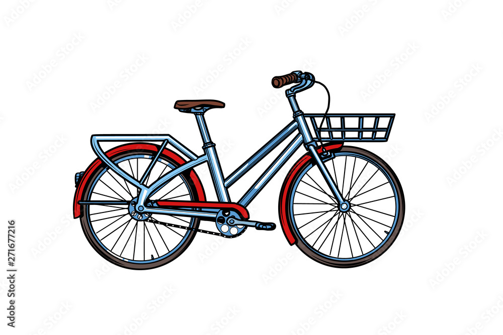 Obraz premium city bike, green transport, sports and health