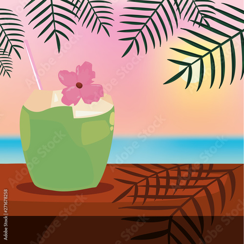 summer time holiday vector illustratio