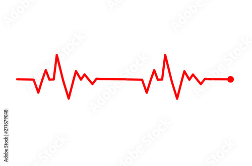Heart beat line Vector illustration