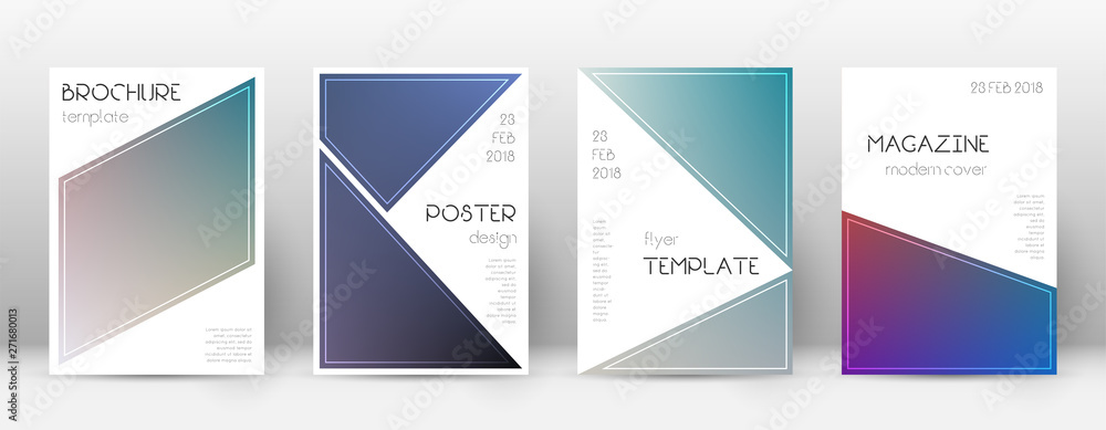 Flyer layout. Triangle emotional template for Broc