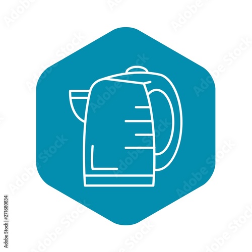 Transparent kettle icon. Outline transparent kettle vector icon for web design isolated on white background