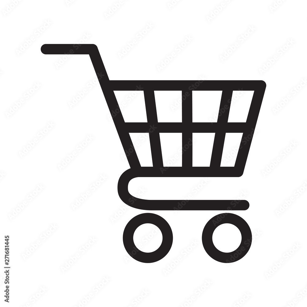 Shopping cart icon line vector illustration isolated Shopping cart icon line vector illustration isolated
