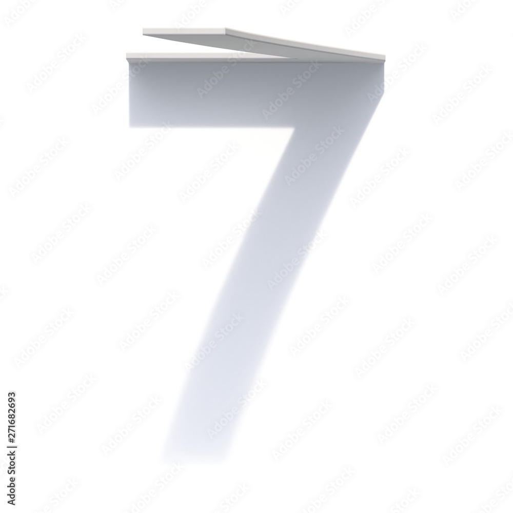Vertical drop shadow number 7 SEVEN 3D Vertical drop shadow number 7 SEVEN 3D